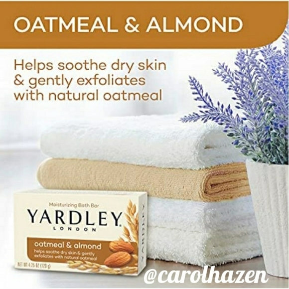 NEW 3 Bars Yardley of London Oatmeal & Almond Soap Sensitive Skin Luxury - Picture 5 of 7
